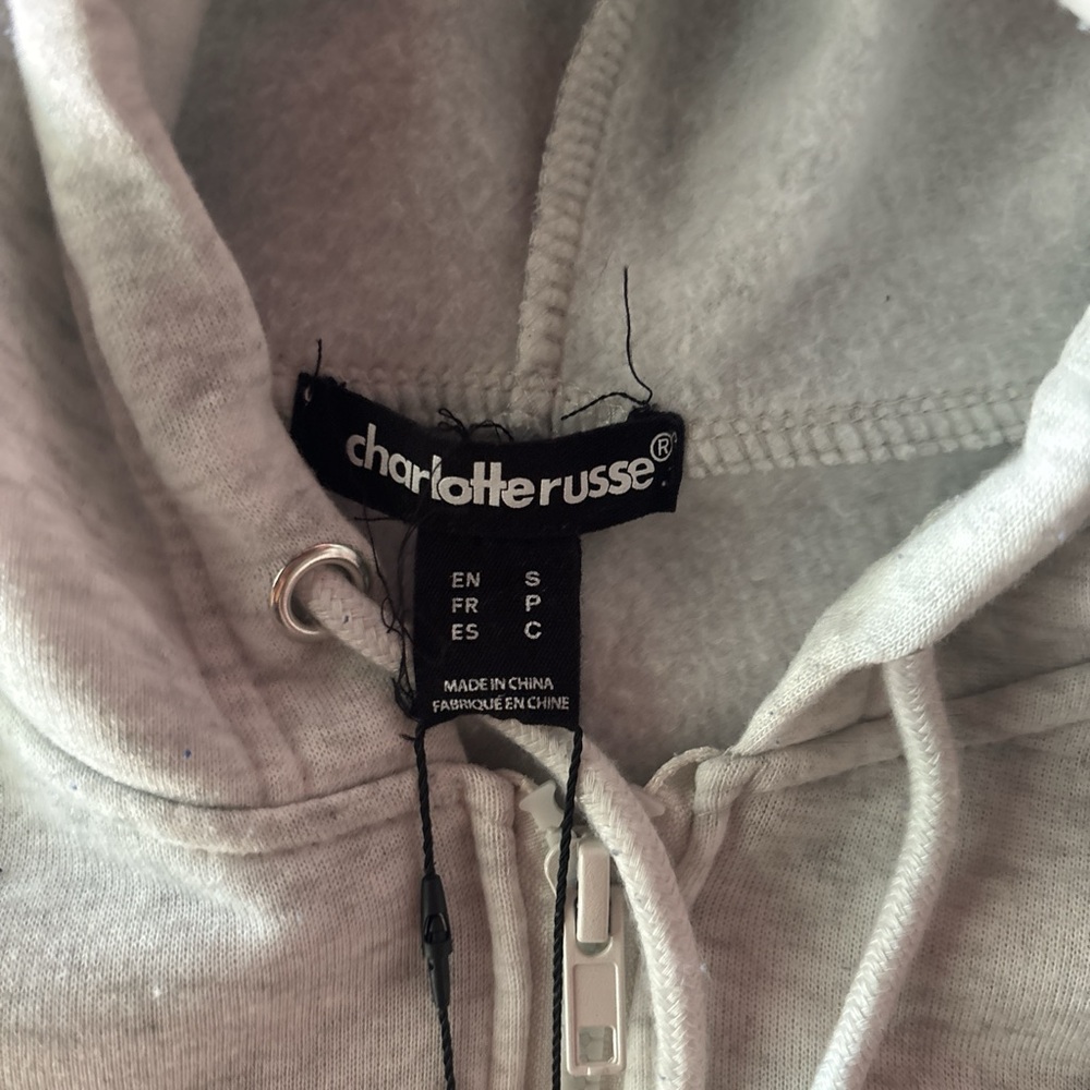 Charlotte Russe Light Gray Hoodie